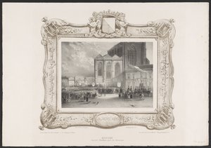 Belediye Binasından Akademi Binasına Geçiş, 1836 Belediye Binasından Akademiye Yükseliş (nesne üzerindeki başlık) Utrechtsche Hogeschool