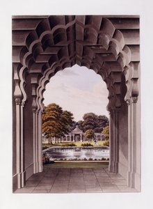Bahçeli bir mimari tasarım by Humphry (after) Repton