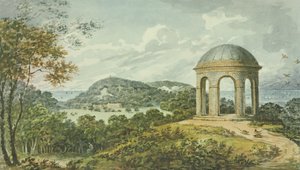 Antony House için Kırmızı Kitaptan Tapınağın yakınından bir sahne, 1812 dolayları (kağıt üzerinde wc)