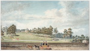 The Harwich Coach (dokuma kağıt üzerinde wc) by Humphry Repton
