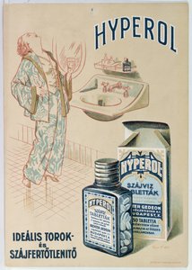 Hyperol gargara tableti reklamı, 1930