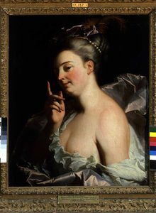 Bilinmeyen Bir “Tehdit” Portresi (tuval üzerine yağlı boya) by Hyacinthe Francois Rigaud