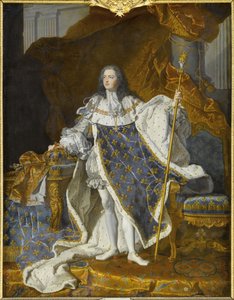 Kraliyet kostümü içinde Louis XV portresi