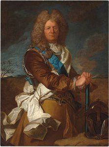 Saint Esprit nişanı giyen Sebastien Le Prestre, Marquis de Vauban, Fransa Mareşali