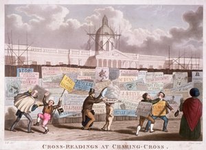 'Charing-Cross'ta Çapraz Okumalar', Londra, 1835 by IP