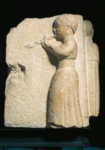 İspanya, Osuna (Urso), bir aulos oyuncusunu gösteren kısma