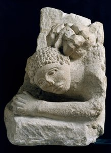 Bir Aslan tarafından saldırıya uğrayan adam, Osuna'dan (Urso), İspanya'dan bir parça by Iberian School