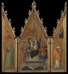 Üç Parçalı, c.1920-29 (panelde yağ ve altın varak) by Icilio Federico Joni