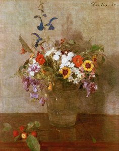 Sonbahar Çiçekleri, 1864 by Ignace Henri Jean Fantin Latour