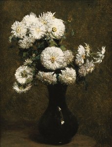 krizantemler; Krizantem, 1871 by Ignace Henri Jean Fantin Latour