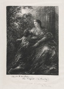 Truvalıların Düeti, 1894. by Ignace Henri Jean Fantin-Latour