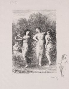 Genç hasta. by Ignace Henri Jean Fantin Latour