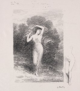 Genç hasta. by Ignace Henri Jean Fantin Latour