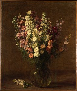 Larkspur, 1887 by Ignace Henri Jean Fantin-Latour