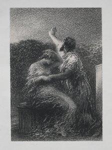 Büyücü Baltajar ve Fatime, 1891. by Ignace Henri Jean Fantin Latour
