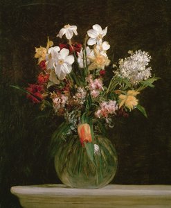 Beyaz Nergis, Sümbül ve Lale, 1864 by Ignace Henri Jean Fantin Latour
