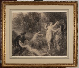 Tannhaüser au Venusberg (kağıt üzerinde tebeşir) by Ignace Henri Jean Fantin-Latour