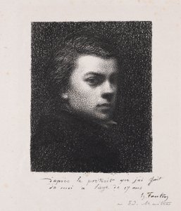 17 Yaşında Sanatçı, 1892. by Ignace Henri Jean Fantin Latour