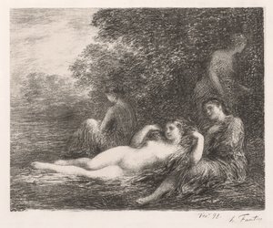 Yıkananlar, 1898. by Ignace Henri Jean Fantin Latour