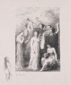 Kör. by Ignace Henri Jean Fantin Latour