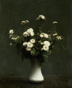 Krizantem Vazosu, 1871 by Ignace Henri Jean Fantin Latour