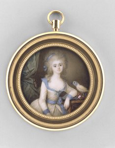 Bir Kadının Portresi, c.1785 (fildişi, ormolu ve cam üzerine suluboya) by Ignace Jean Victor Campana
