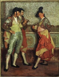 Ignacio Zuloaga / Genç Köy Boğa Güreşçileri, 1906, Canas üzerine yağlı boya, 197 × 154 cm, AS00819 by Ignacio Zuloaga y Zabaleta
