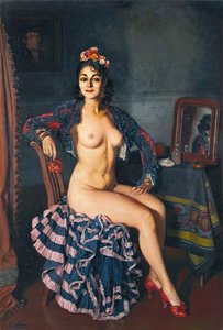 La Bella Oterito La Oterito soyunma odasında, 1936.