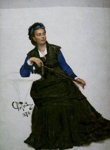 ŞEMSİYESİ İLE OYNAYAN KADIN by Ilya Efimovich Repin