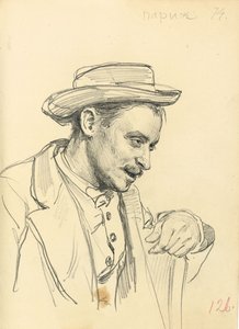 Profilde Şapkalı Adam, c. 1872-1875 by Ilya Efimovich Repin