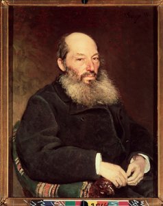 Şair Afanasy Afanasievich Fet (Foeth) (Afanassi Afanasievitch Chenchine) (1820-1892) portresi. Ilya Repin