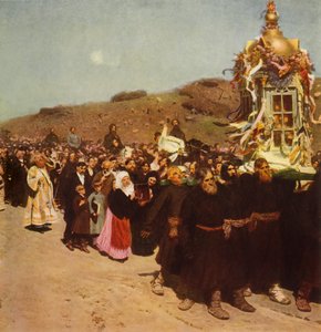 'Kursk Eyaletinde Alayı', 1880-1883, 1965. by Ilya Efimovich Repin
