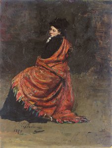"Bir Parisli Kafe" Çalışması by Ilya Efimovich Repin