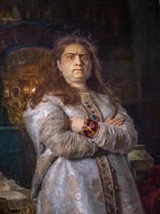 TSAREVNA SOFYA ALEXEIEVNA NOVODEVICHY MANASTIRINDA by Ilya Efimovich Repin