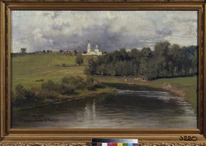 Varvarino (Rusya) köyünün görünümü. Ilya Repin