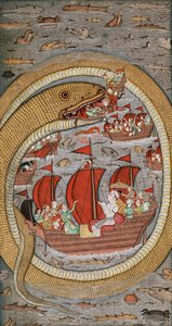 Kraliyet Donanmasını Yiyen Korkunç Bir Yılan, c.1670-1690 by Indian School