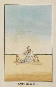 Ekle Veya 2716, Nakışçı çerçevesine oturmuş by Indian School