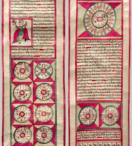 Astrolojik çizelge (kağıt üzerinde kalem & mürekkep ve wc) by Indian School