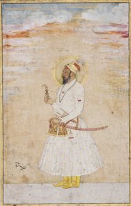 Azim us Shan Bahadur, c.1720 (kağıt üzerinde opak wc ve altın) by Indian School