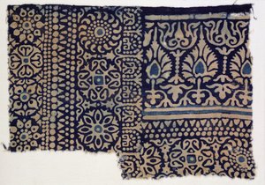Blok baskılı tekstil parçası, Hint (pamuk) by Indian School