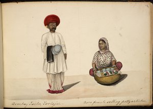 Bombay terzisi; Bohori kadın seyyar satıcı by Indian School