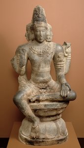 Brahma, Chola Hanedanı (eser gesso ve kırmızı pigment içeren granit)
