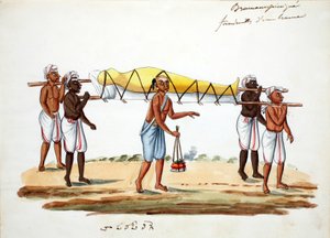 Brahman cenaze alayı (kağıt üzerinde wc) by Indian School