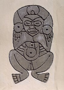 Bir Taino Kızılderili motifinin kopyası by Indian School