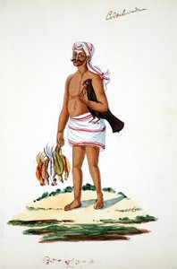 Tavuklu çiftçi (kağıt üzerinde wc) by Indian School
