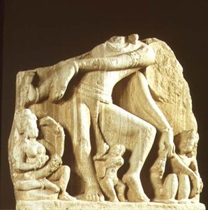 Natesa, Chittorgarh, Rajasthan, Pratihara hanedanı figürü (kumtaşı) by Indian School