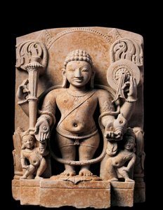 Hint Sanatı: İlahiyat Vishnu. Yüksek rahatlama. 10. yüzyıl. Meerut