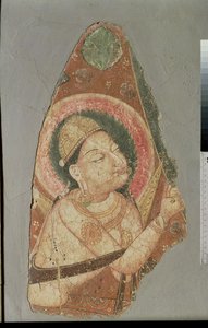 Indra, Balawaste, 7-8. yüzyıl (duvar resmi) by Indian School