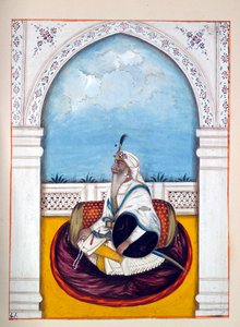 Jemadar Khushyal Singh, The Kingdom of the Punjab, its Rulers and Chiefs, cilt II, kimliği belirsiz bir Hintli sanatçının 30 suluboya çalışması, c.1840 (kağıt üzerinde wc) by Indian School