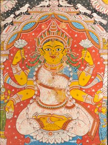 Lakshmi (duvar resmi) by Indian School
